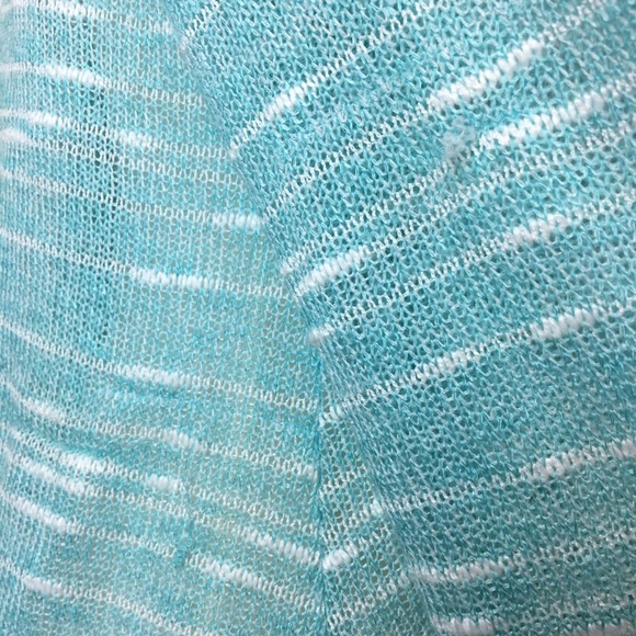 Nally & Millie blue white striped lightweight sweater medium - Picture 7 of 8